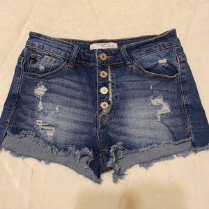 - KanCan distressed cutoff jean shorts size Medium